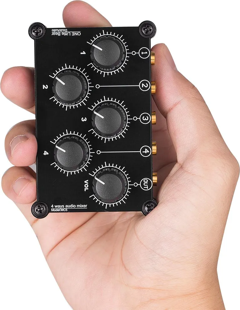 Mélangeur audio pour podcast et streaming - Console de mixage 4 voies