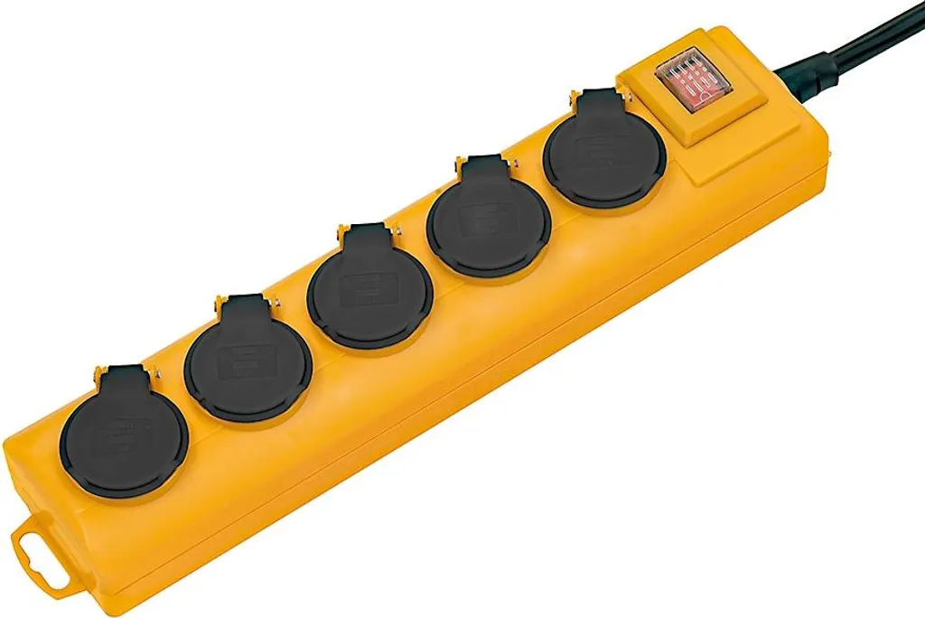Multiprise de chantier IP54 Brennenstuhl 5 prises avec clapets jaune