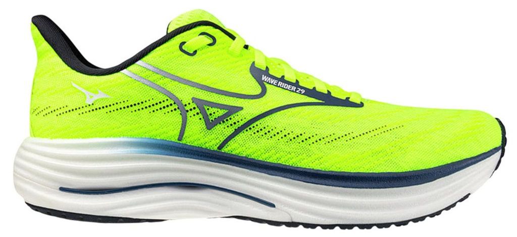 Mizuno Herren Wave Rider Laufschuh - J1GC2503, Farbe:Gelb, Herren Schuhe:43