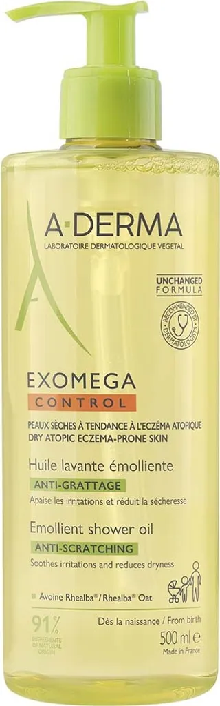 A-Derma Exomega Control Olio Lavante Emolliente 500ml | Skincare Atopica