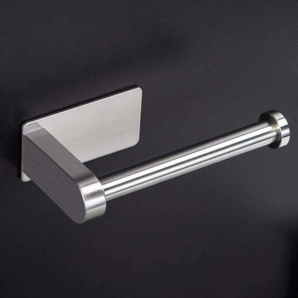 Senza foratura Porta rotolo di carta igienica Porta rotolo di carta igienica autoadesivo Porta rotolo di carta igienica in acciaio inox per cucina/bagno