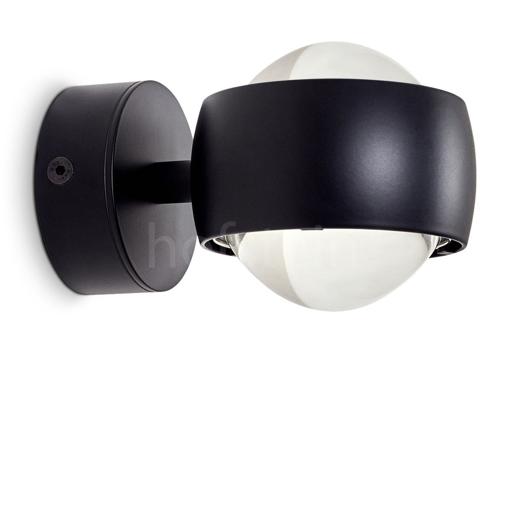 Osacca »Osacca« moderne Wandlampe aus Metall in Schwarz und klaren Glas