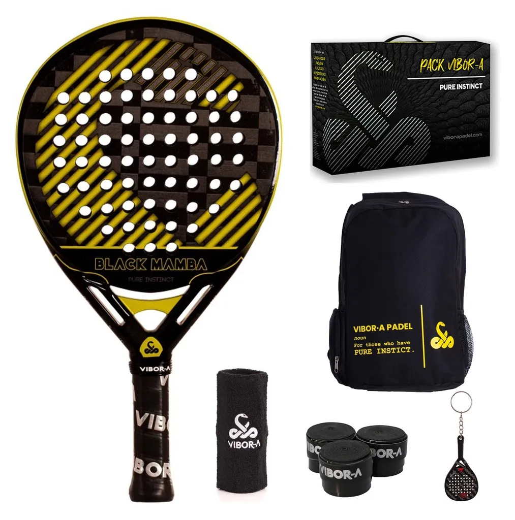 Ensemble Raquettes de Padel Vibor-a Black Mamba Evo Pro Premium