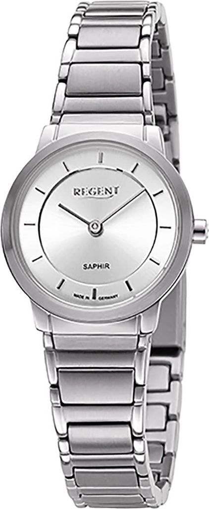 Regent Metallband Damen Uhr GM-2130 Armbanduhr Quarz silber Metallarmband D2URGM2130