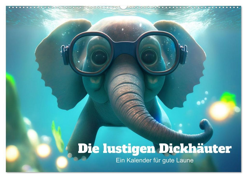 Die lustigen Dickhäuter. Ein Kalender für gute Laune (Wandkalender 2027 DIN A2 quer), CALVENDO Monatskalender