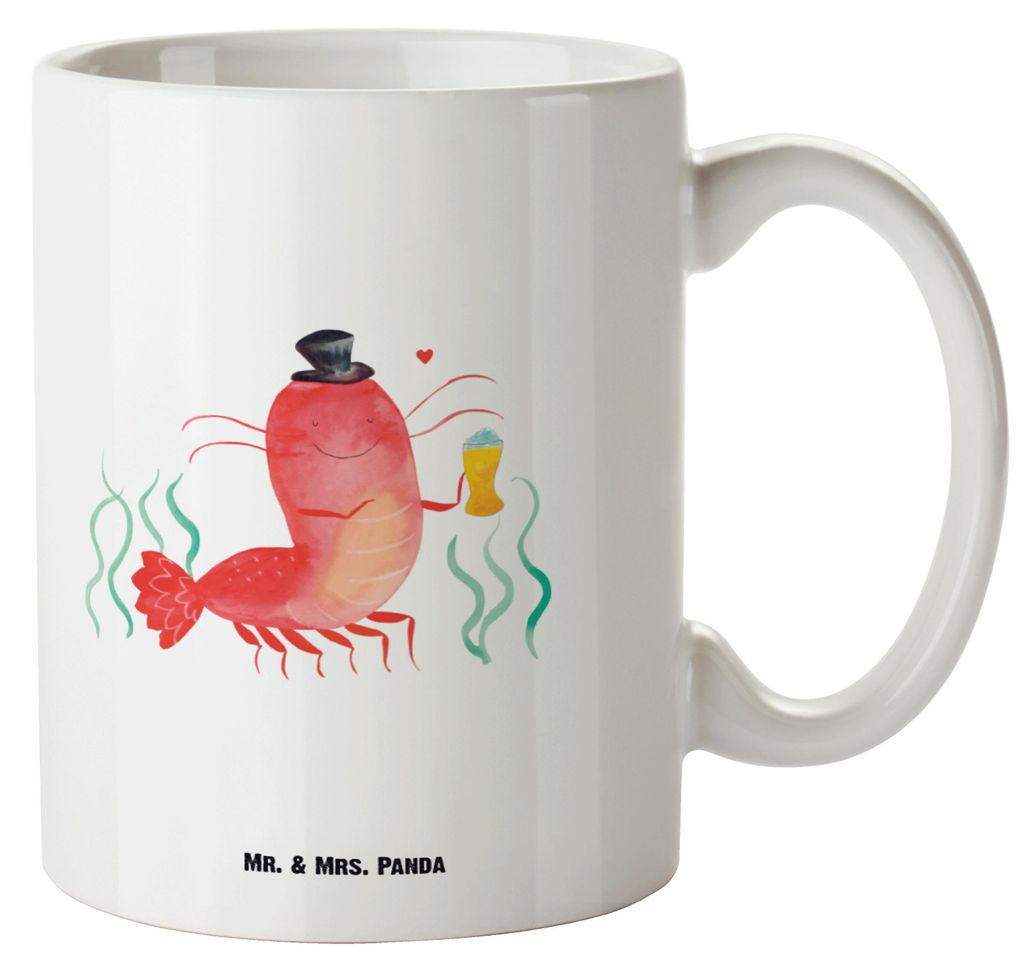 Mr. & Mrs. Panda Haferl Hummer Weizen - Weiß - Geschenk, Kochen, Kneipe, Keramiktasse, Wirtschaft, Bier, Pott, Gasthaus, Große Teetasse, Tasse, T...