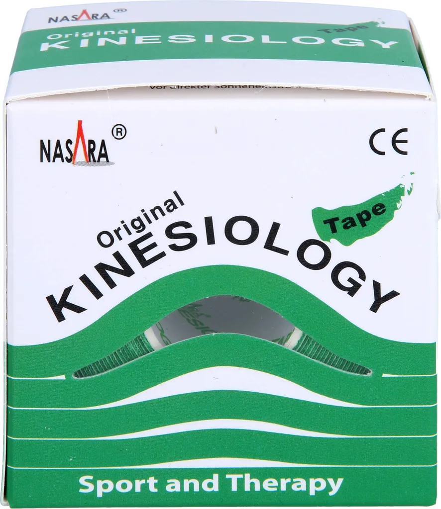 Kinesio Tape Nasara Vert 5m x 5cm : Réduit les Inflammations et Oedèmes