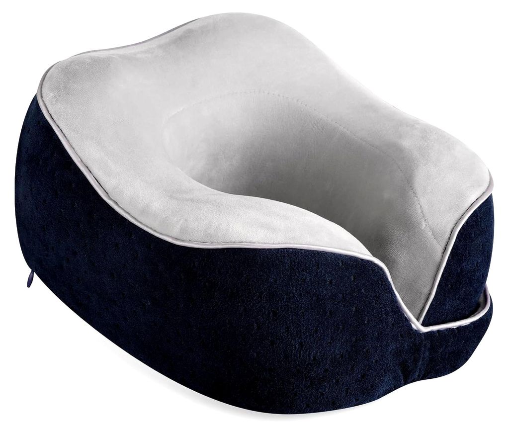 Nackenkissen für Reisen Flugzeug Atmungsaktive Reise Nackenkissen für Flugzeug 100% U Form Memory Foam Portable Travel Kissen für Auto Home Offi...