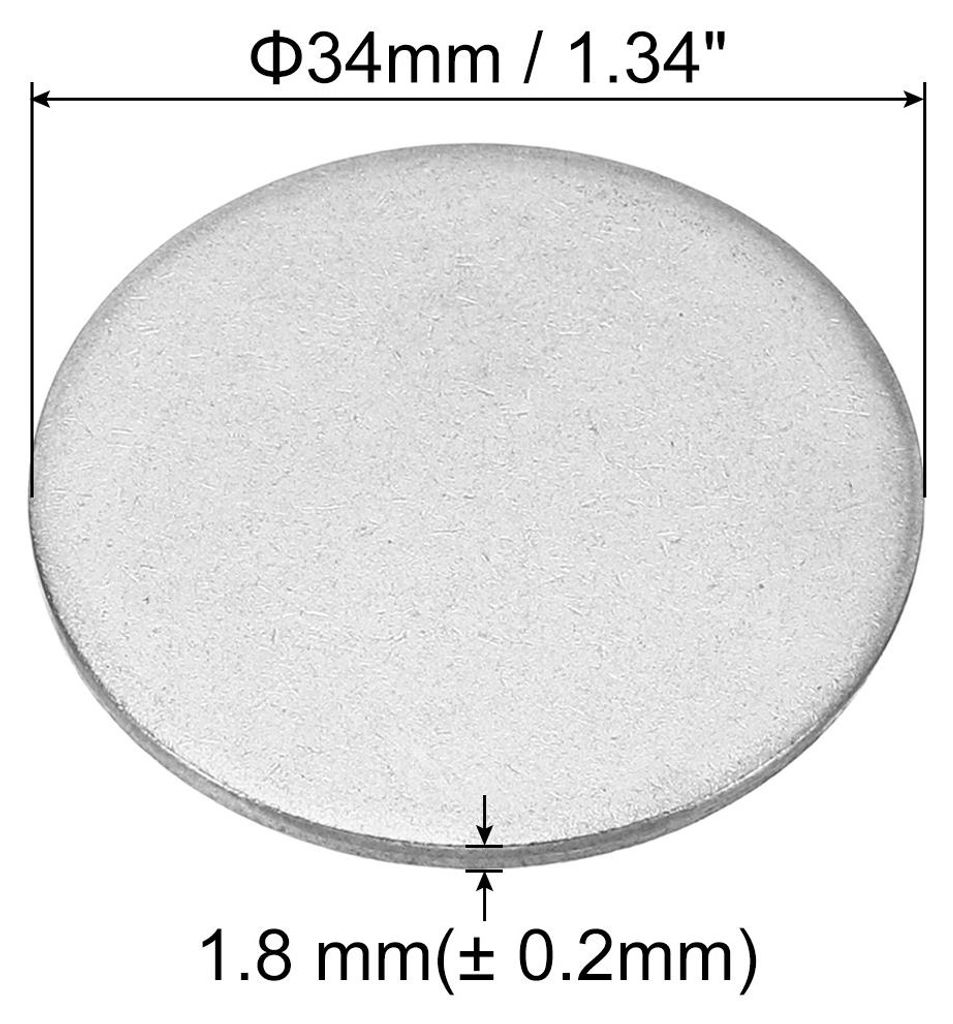 34mm Stahl Scheibe 10Stk Rund Metall Stempeln Rohlinge Anh?nger Kreis Metall Schlagplatte Heimwerker fš¹r Magnetische Halterung Gravieren Stempel...