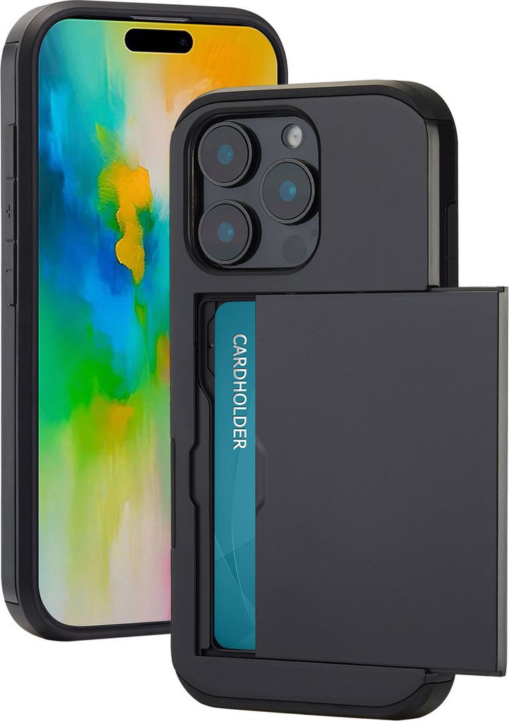 imoshion Backcover mit Kartenfach iPhone 16 Pro - Schwarz Produktbild 