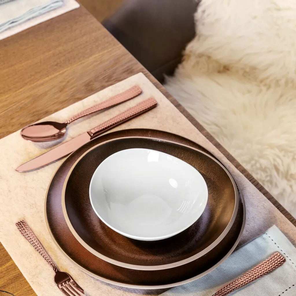 Offerta Sambonet Venezia Rame 24 Pezzi | Posate Copper Chic Tavola - 2