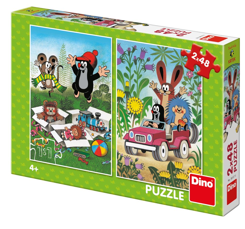 Puzzle Krtek sa teší, 2x48 dielov, 18x26 cm, v krabici Obrázok produktu 