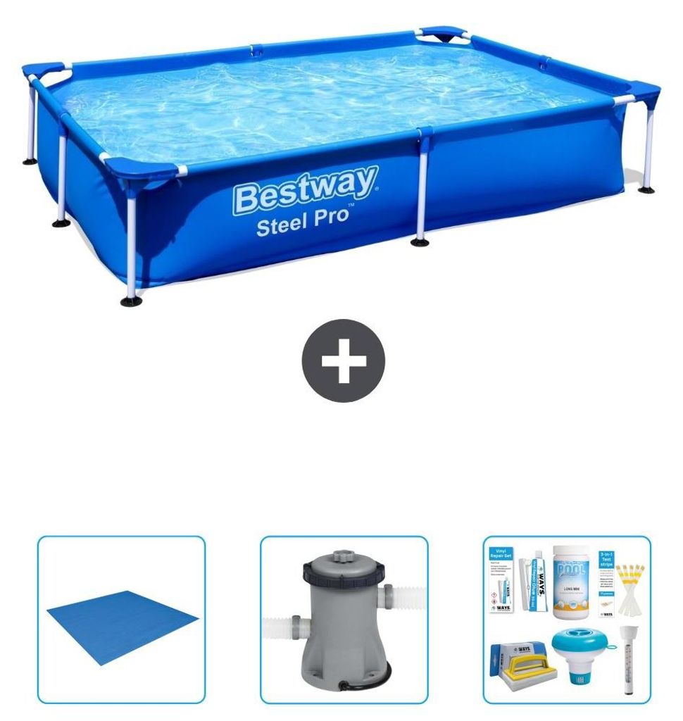 Bestway Steel Pro, obdélníkový bazén - 221 x 150 x 43 cm - Obrázek produktu 