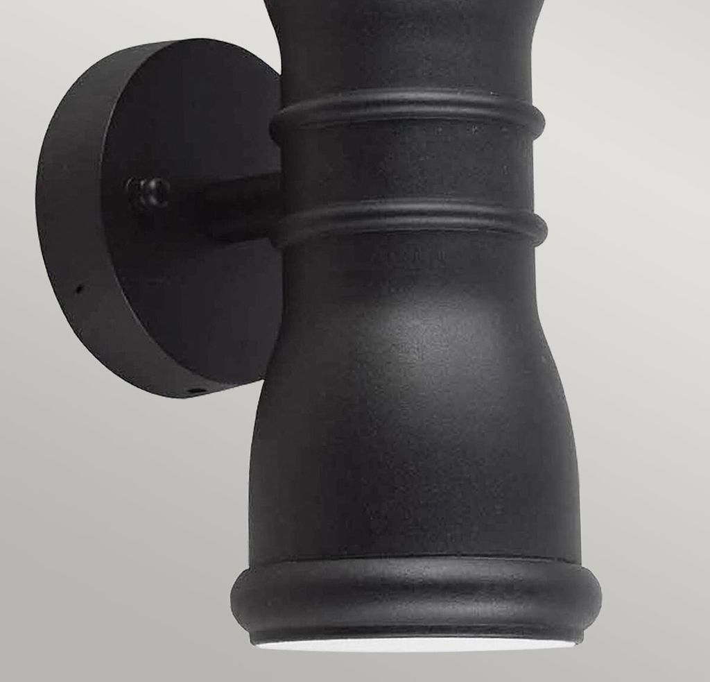 Elstead Malvern LED Außen-Wandleuchte GU10 2-fach Schwarz Produktbild 3