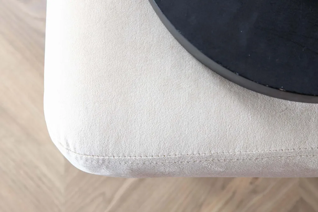 Ottoman Large Beige 90cm - Solution Assise d'Appoint Chic et Stable Or - 9