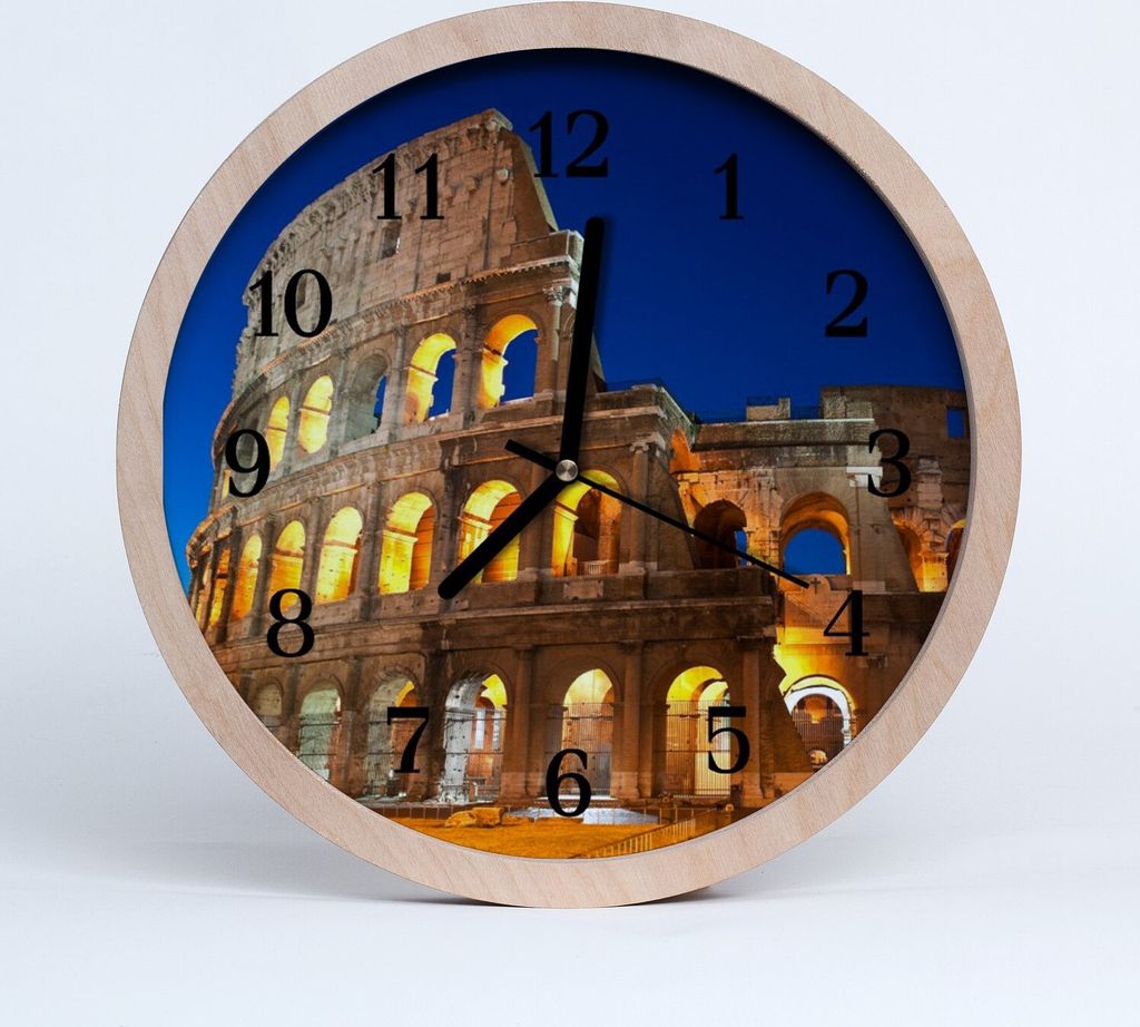 Holzuhr 20fi cm wanduhr - Colosseum Architektur