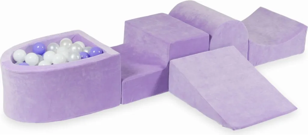 Piscine à balles et modules en mousse Micro Velvet Soft Purple lavables