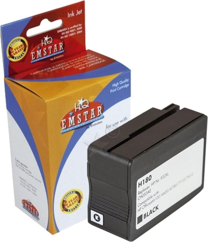 Emstar Tintenpatrone H180XL (schwarz) kompatibel (für HP OfficeJet 6700, 7110, 7610)