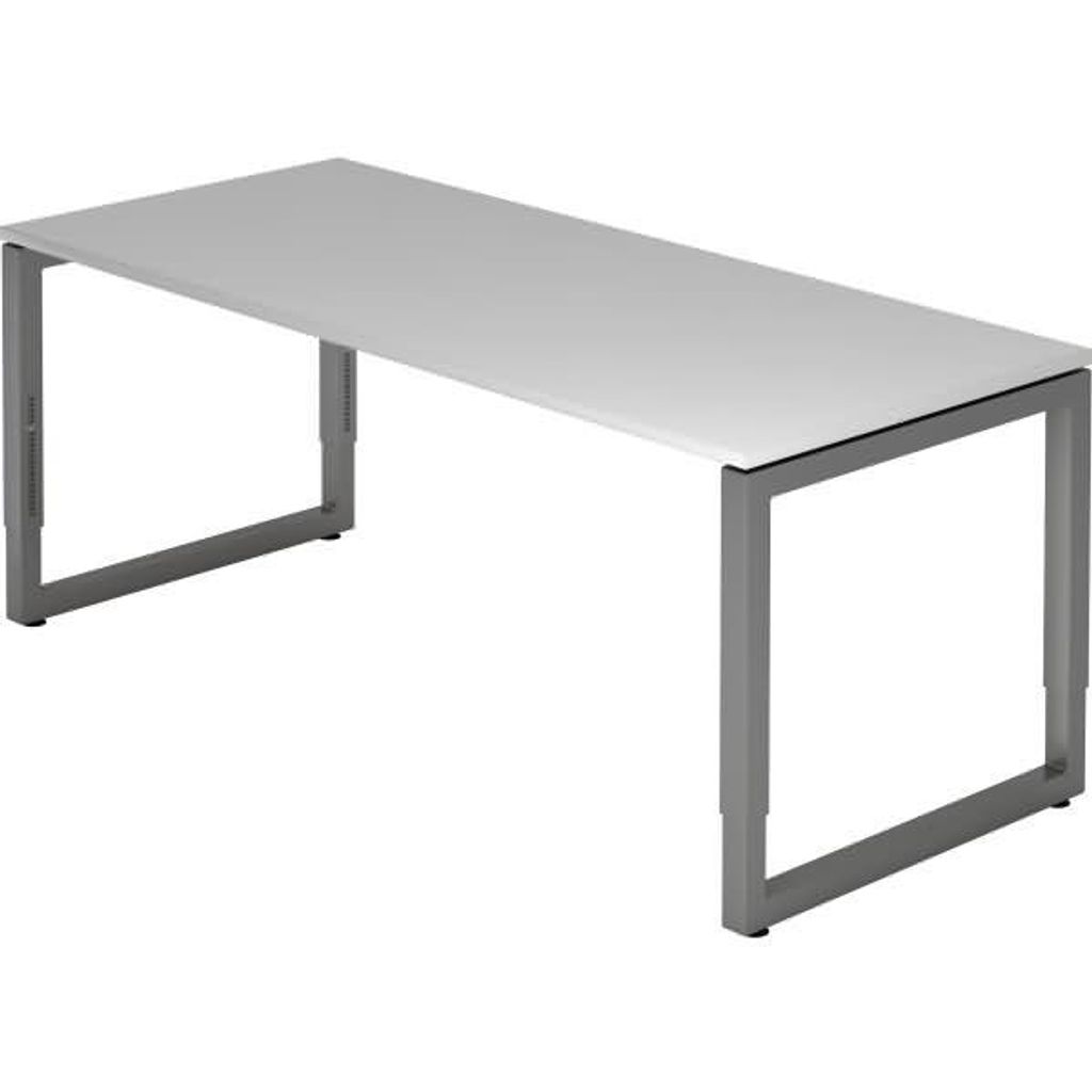 Büro Schreibtisch 180x80 cm Modell RS19 mechanische Höheneinstellung 5=Grau-graphit