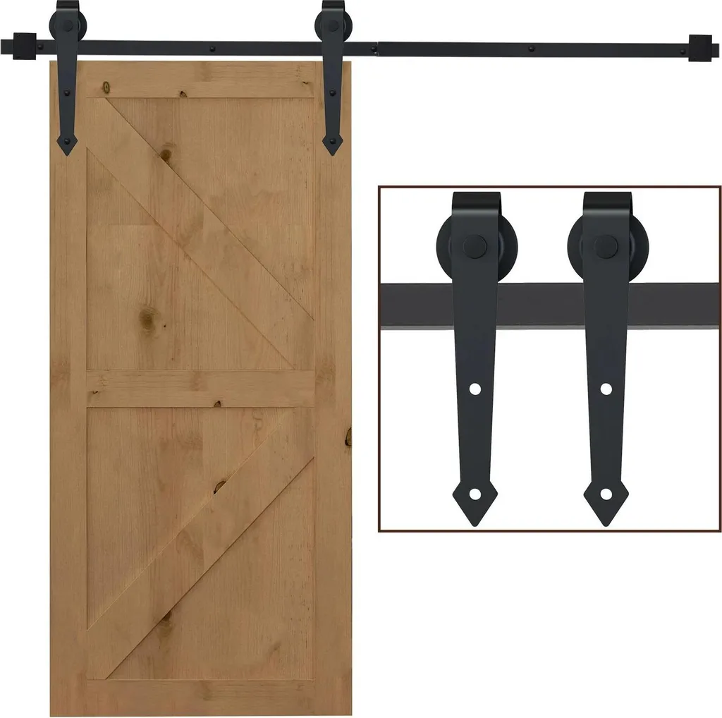 Kit ferrures porte coulissante avec rail 200 cm (2m) montage complet