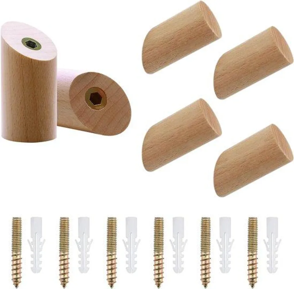 Crochets muraux en bois pour optimiser le rangement de votre entrée