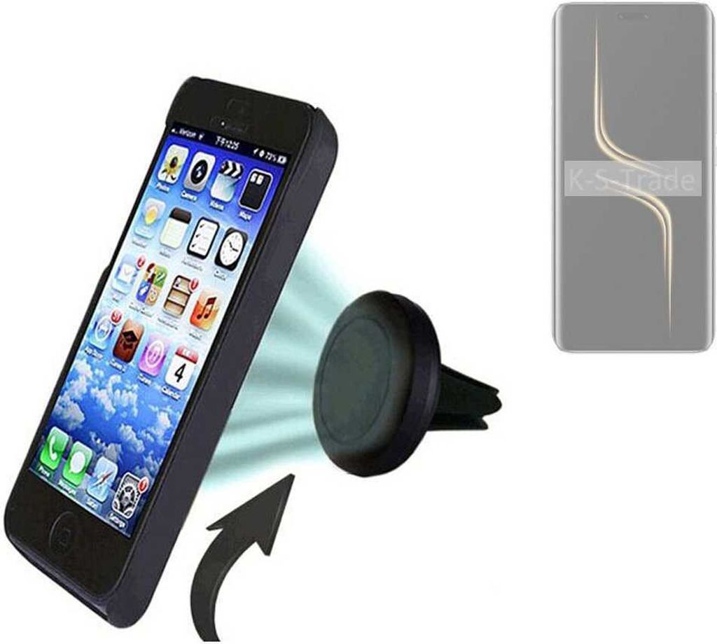 K-S-Trade kompatibel mit Honor Magic6 Ultimate Auto Handy Halterung KFZ Halter Lüftungsgitterhalterung Air Vent mount Smartphone Halter