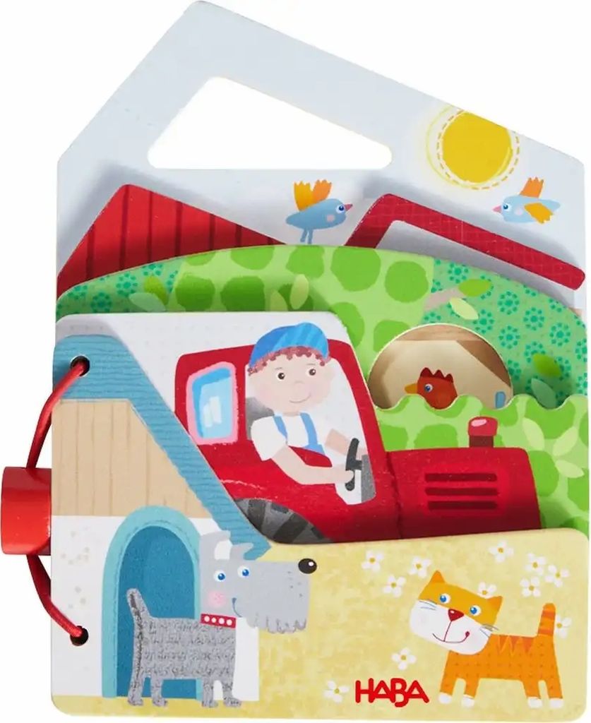 HABA Holz-Babybuch Traktor, 10 Seiten, mit Tragegriff, ab 10 Monaten