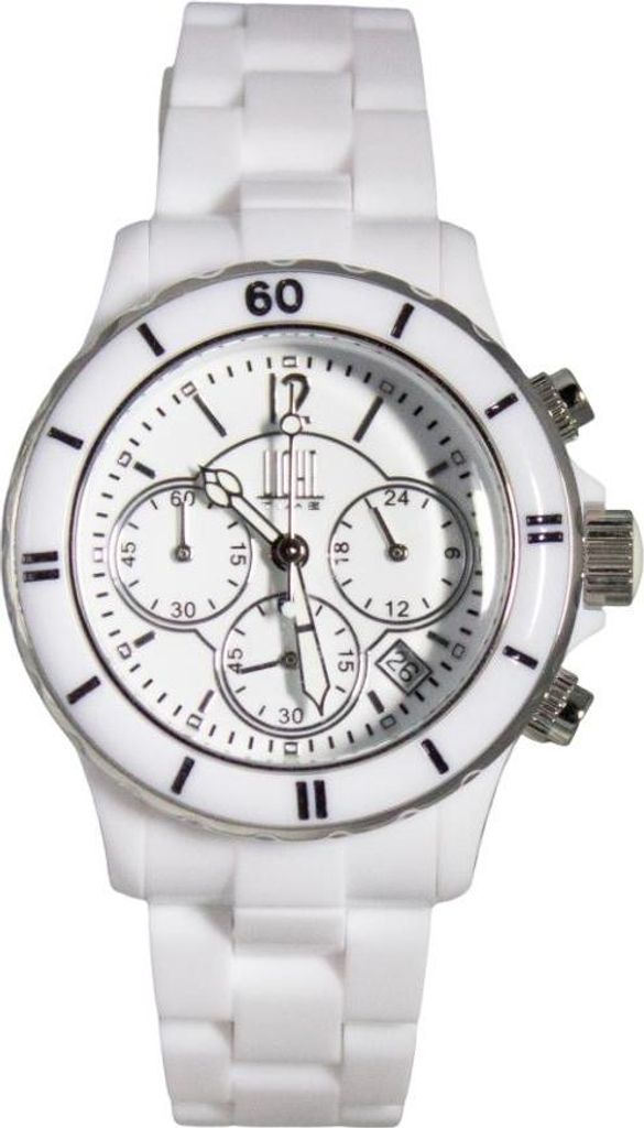 Light Time Armbanduhr Chronograph Damen Kunststoff Datum Weiß Silber L115A