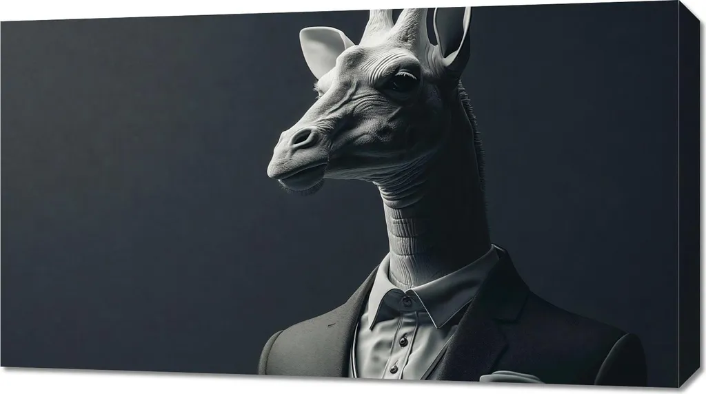 Déco murale Girafe sortant 90x50 cm - Idéal pour salon et chambre