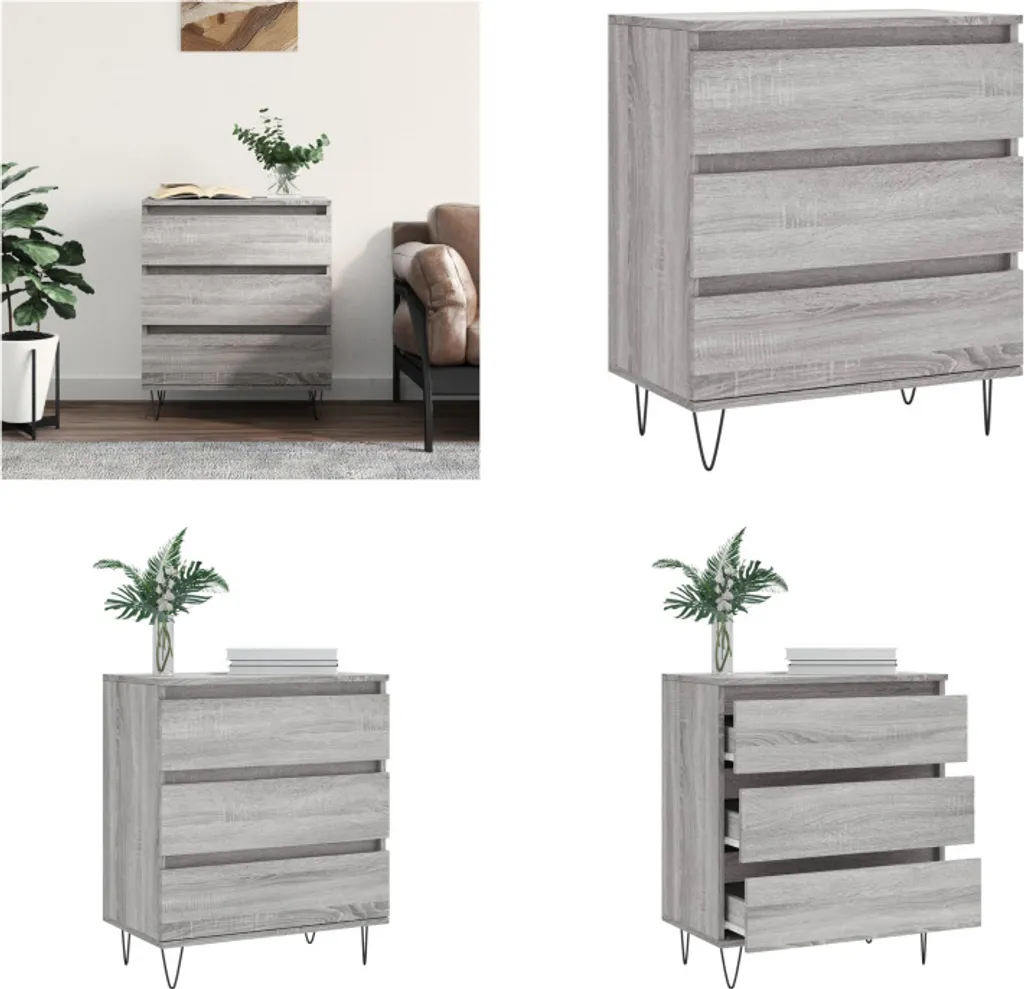 vidaXL Credenza Grau Sonoma 60x35x70 cm Holzwerkstoff - Credenza - Credenze - Lagerschrank - Buffet