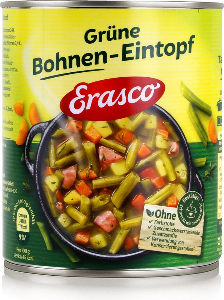 Erasco Grüne Bohnen Eintopf 800,0 g Produktbild 