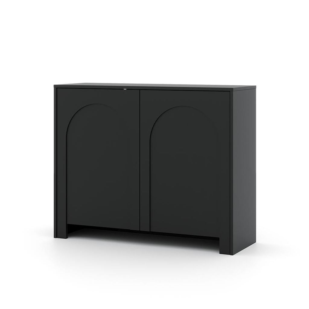 Sideboard Vento Schwarz, 2 Türen, Breite: 103,5 cm / Höhe: Produktbild 
