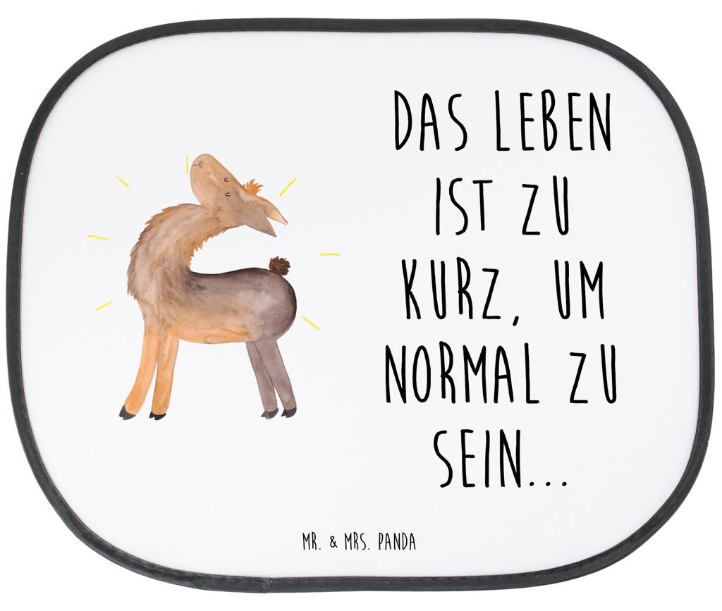 Mr. & Mrs. Panda Sonnenschutz Auto Lama Stolz - Weiß - Geschenk, Familie, Autoscheibe, Freundin, Neustart, autofenster, blendschutz, Family, Sonne...