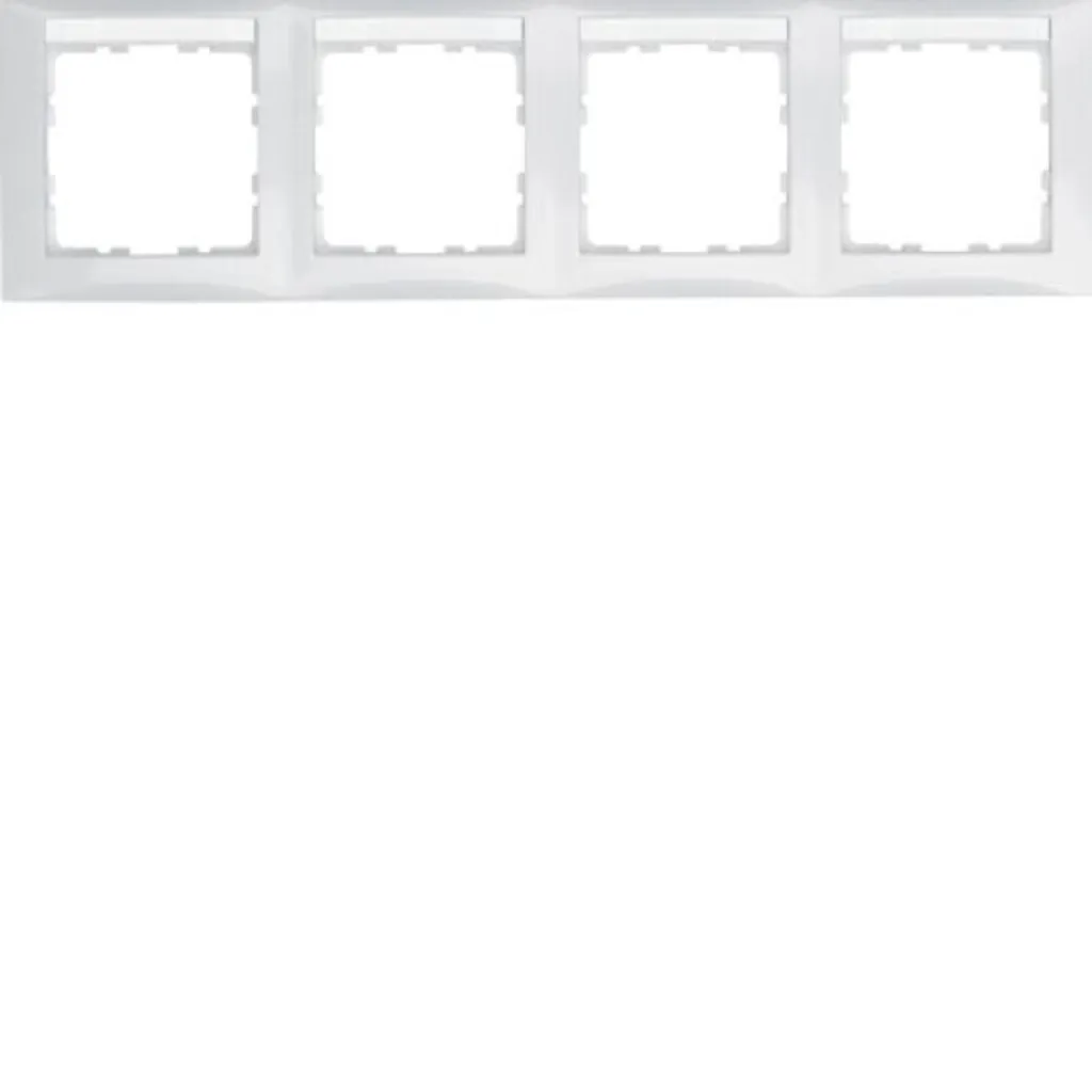 Cadre Horizontal 4 Postes pour Prises et Interrupteurs Berker S.1