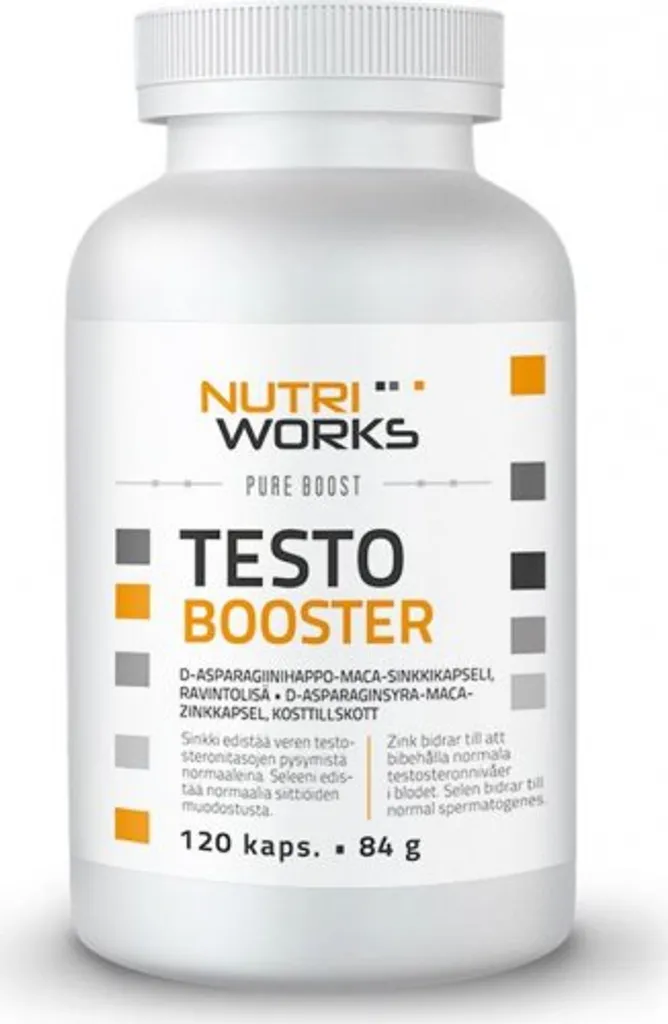 Testo Booster haute concentration 120 gélules pour énergie et muscles