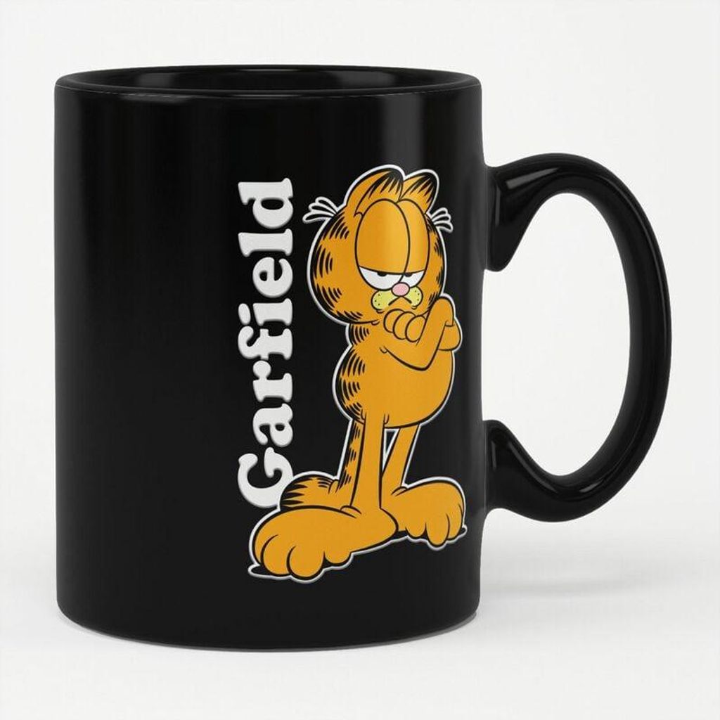 Garfield Tasse  Pose schwarz Standard Produktbild 