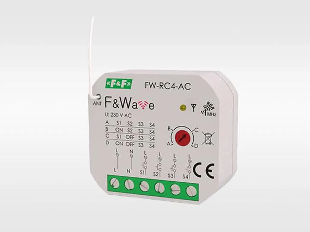 Émetteur FW-RC4AC 230V à 4 entrées - Contrôle radio haute distance
