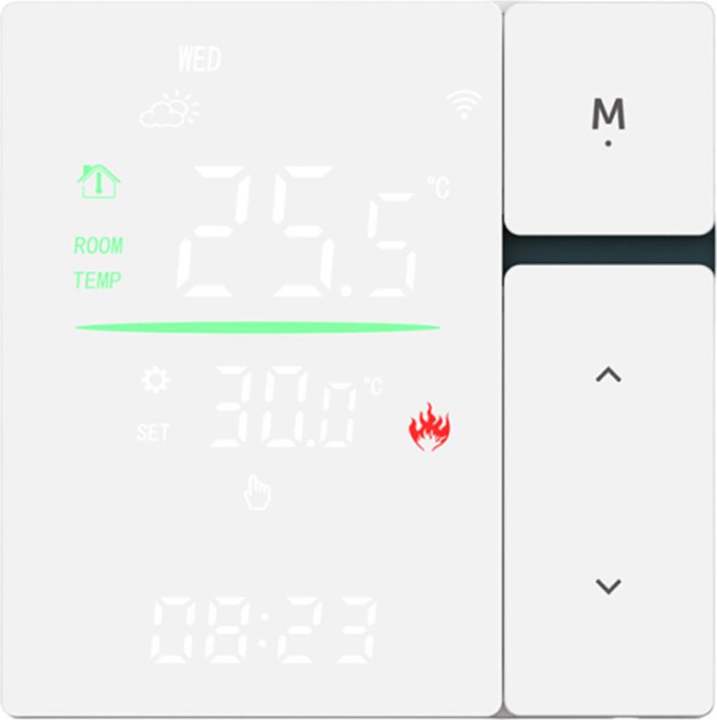 Intelligenter Thermostat Programmierbare Temperatursteuerung Digitaler Touchscreen Energiesparender Haushalt für Wasserboiler Heizsystem