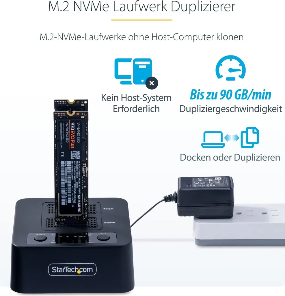 Solution de Migration SSD M.2 NVMe - Duplicateur 1:1 pour Clonage Disque - 10