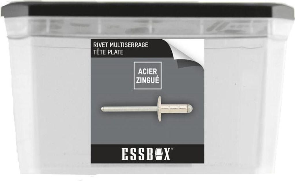 ESSBOX SCELL-IT Standardniete Alu/Stahl - Breiter Kopf ASL - Ø4,8 x 12 mm - 250 Stück - EX-9445524812