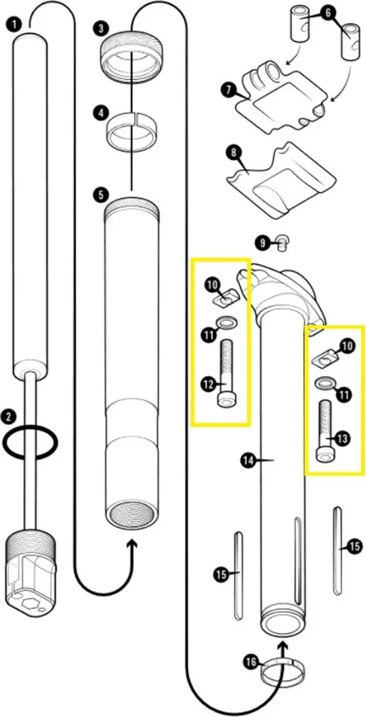Kit de Visserie pour Tige de Selle Crankbrothers Highline avec Rondelles