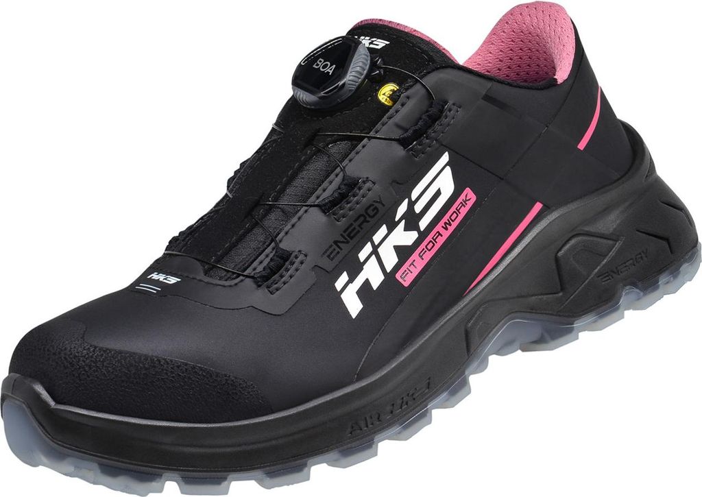 HKS Damen Sicherheitsschuh AirGuard BOA S3L pink/black nach EN ISO 20345:2022 S3L ESD SR FO Größe 41
