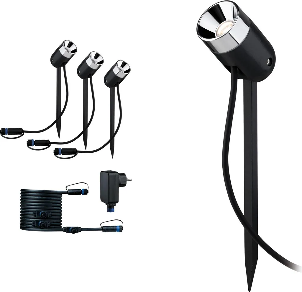 Paulmann Pike Set 3 Faretti LED Giardino - Offerta Starter Kit - 2