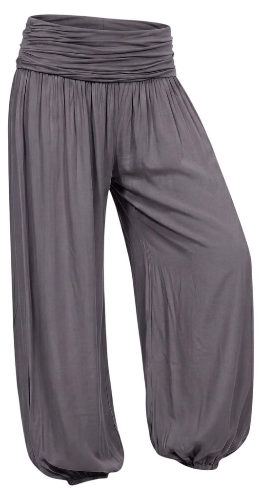 Haremshose Damen Yogahose weite Flatterhose unifarben Produktbild 