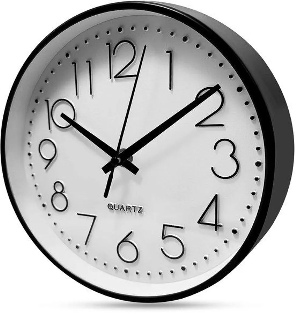 Horloge numérique sans tic-tac 20 cm facile à lire pile incluse décor