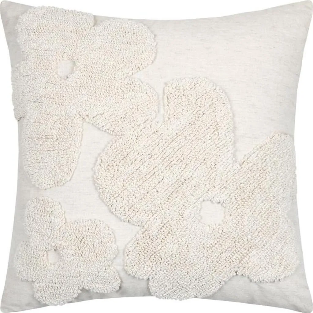 Coussin BALMA touffeté en pur coton ultra doux - Format 45 x 45 cm