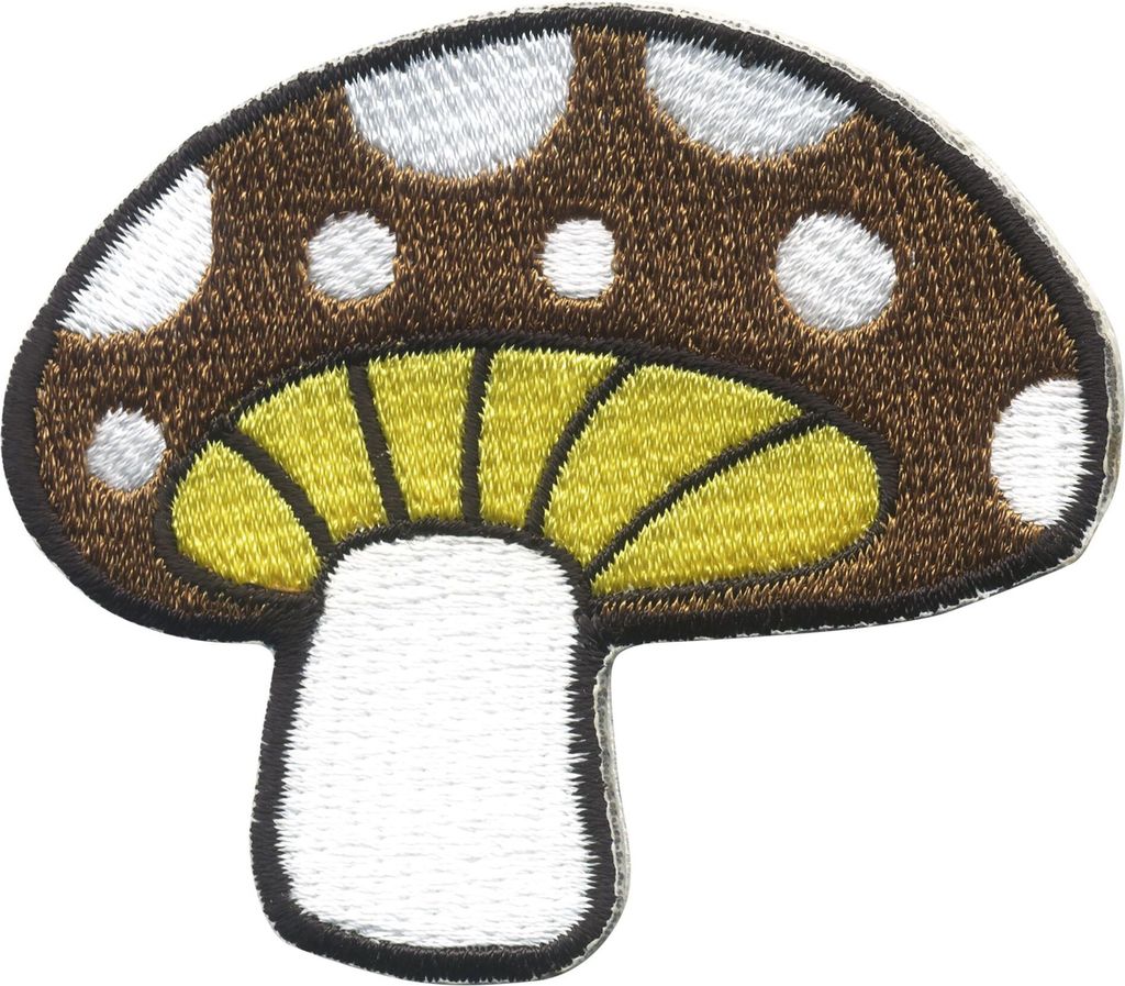 Aufnäher - Pilz - Fliegenpilz braun-weiß - Patch