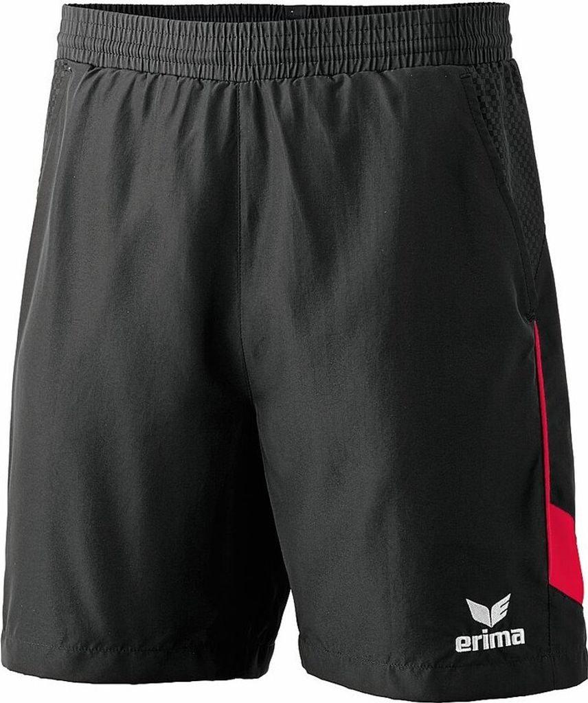 Erima ALPHA Short -109001-, Farbe:schwarz/rot, Größe:34