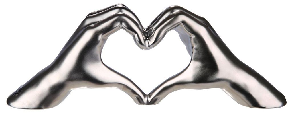 GILDE Dekoobjekt, Herz, "Heart", Händemotiv, Keramik, Zdjęcie produktu 