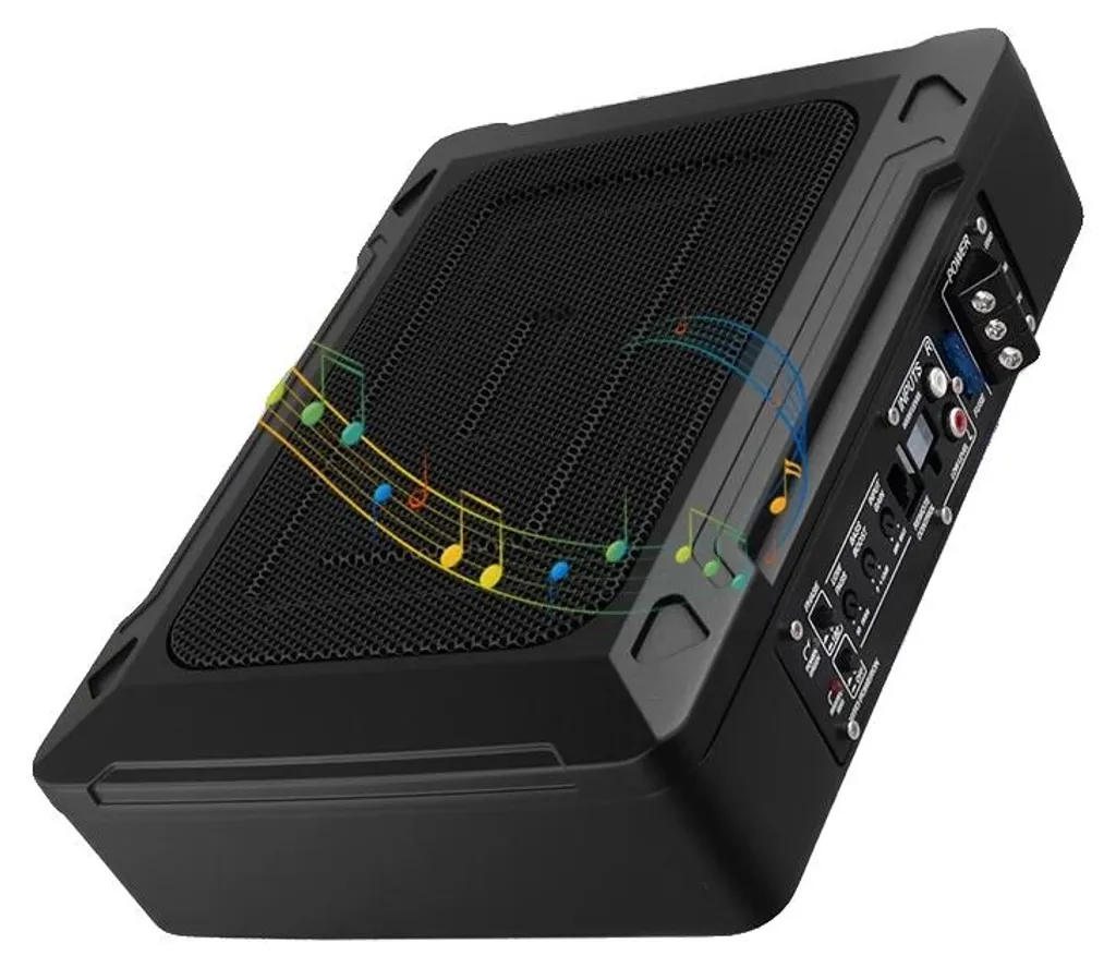 Caisson de basses 12V ultra-plat 8cm - Puissance 1000W et Impédance 2,6Ω